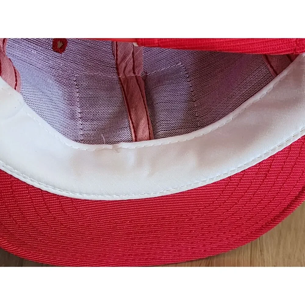 Delco Freedom II Snapback Hat Large Adjustable Vintage Cap Funkap Red